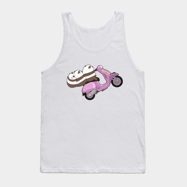 Pandas on a motorbike Tank Top by katanya78